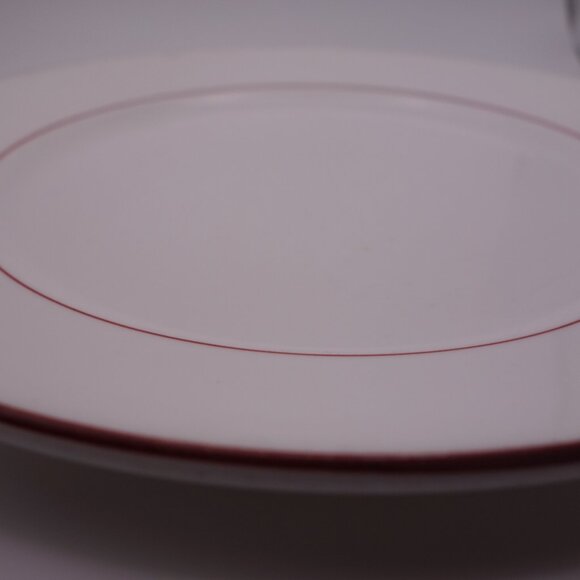 DUDSON FINE CHINA Made in Stoke-On-Trent England Plate with Red Rim & Inner Rim - Picture 7 of 9